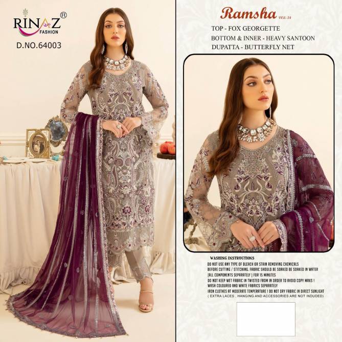 Rinaz Ramsha Vol 24 Wholesale Georgette Pakistani Suit Catalog